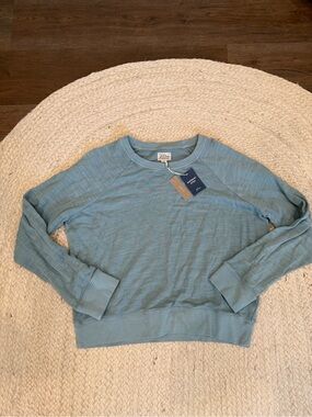 J. Crew Vintage Fleece Pullover in Seafoam Green